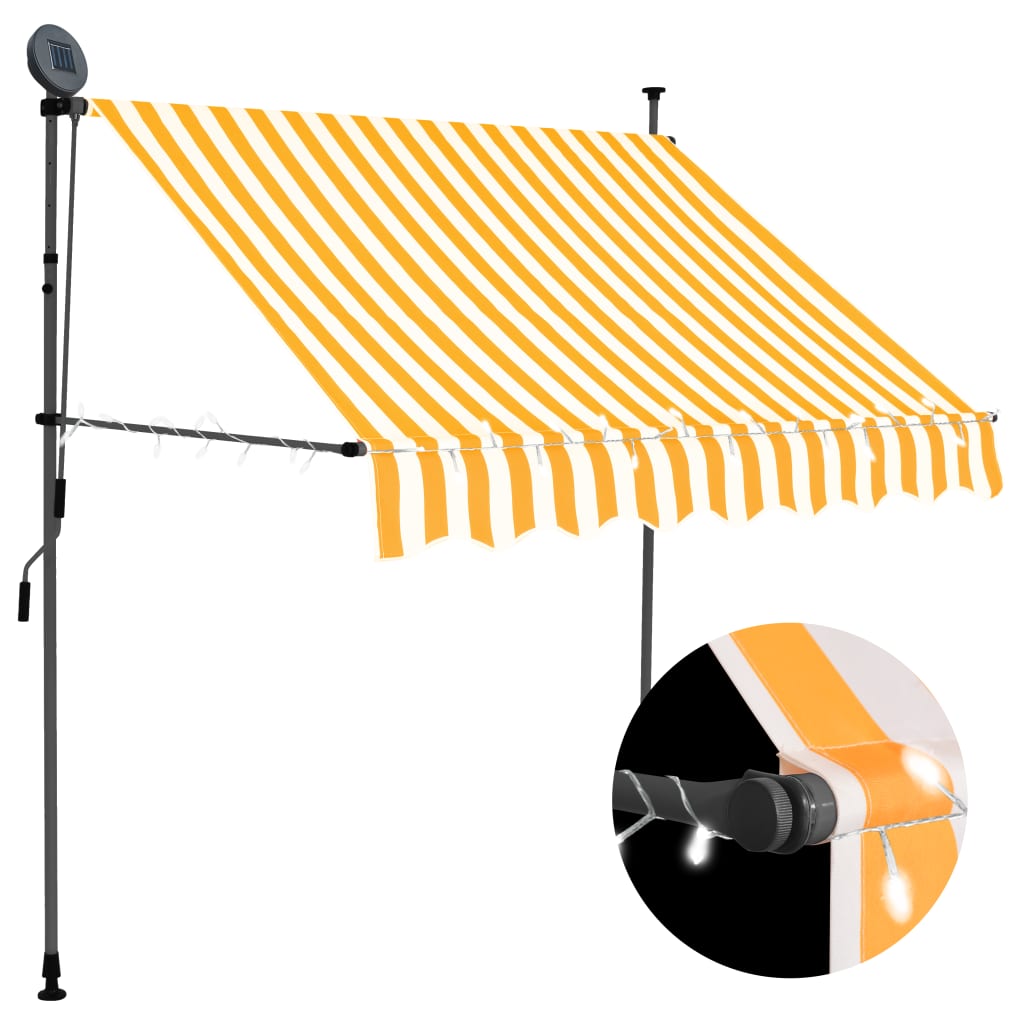 Manual Retractable Awning With Led