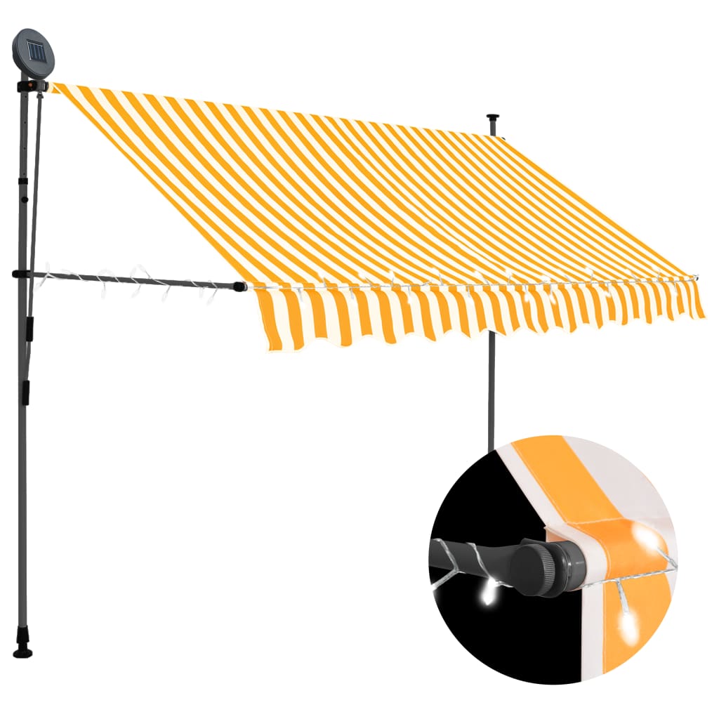 Manual Retractable Awning With Led