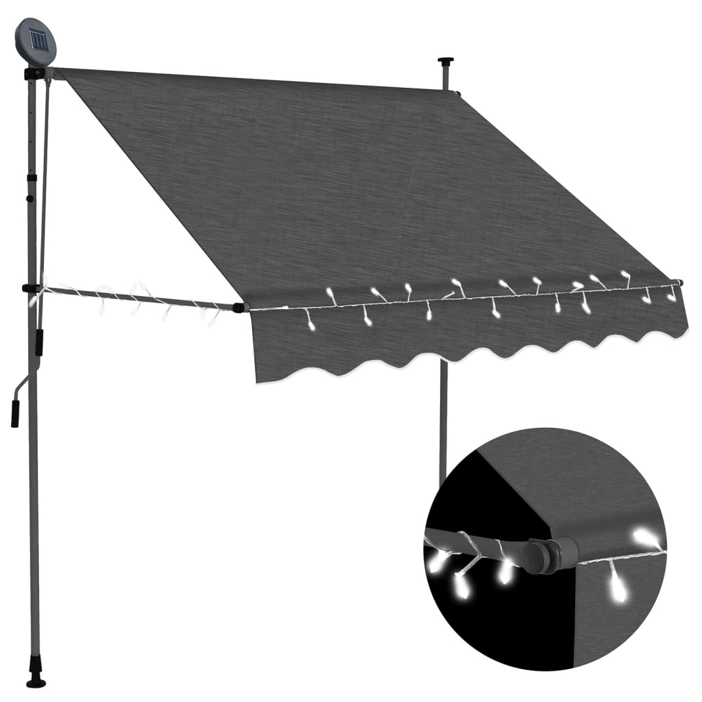 Manual Retractable Awning With Led