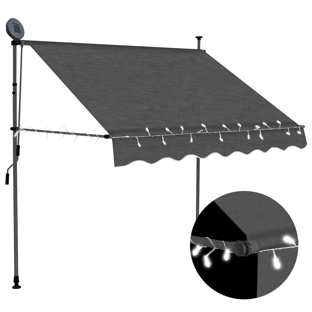 Manual Retractable Awning With Led