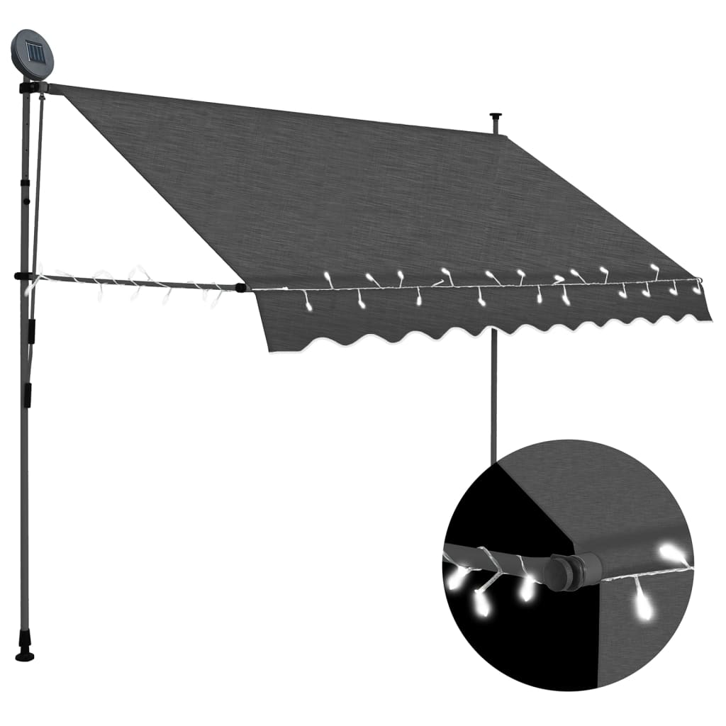 Manual Retractable Awning With Led