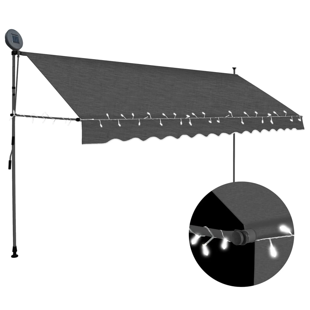 Manual Retractable Awning With Led