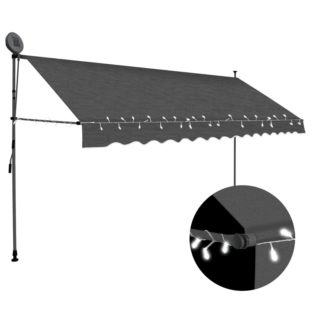 Manual Retractable Awning With Led