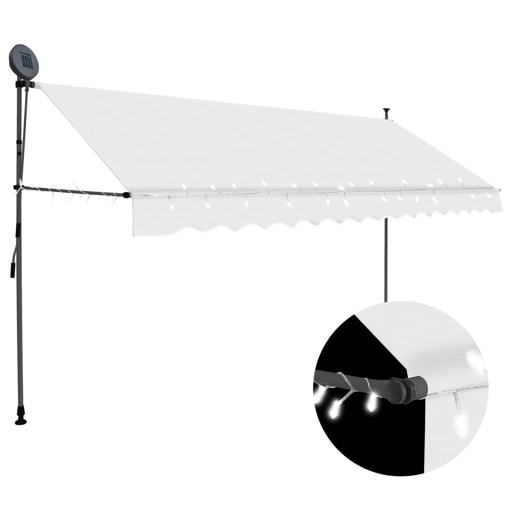 Manual Retractable Awning With Led