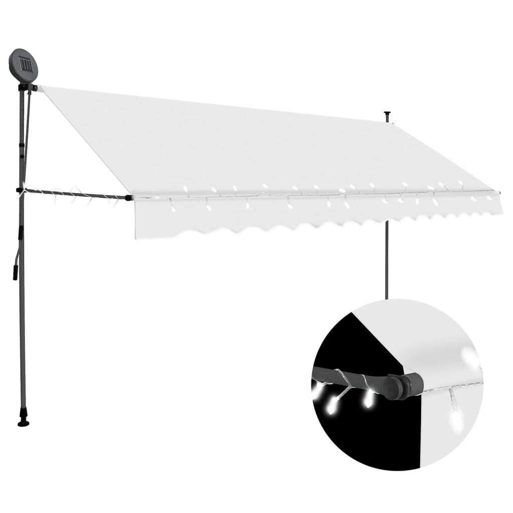 Manual Retractable Awning With Led