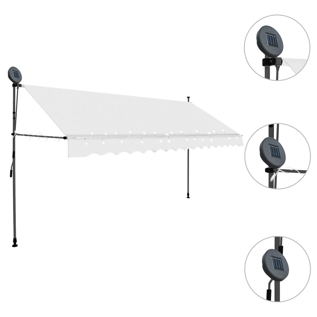 Manual Retractable Awning With Led