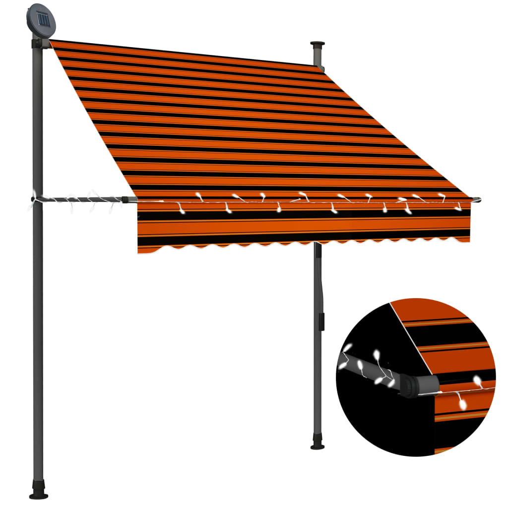 Manual Retractable Awning With Led