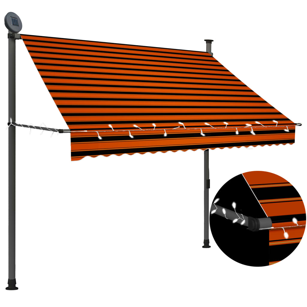 Manual Retractable Awning With Led