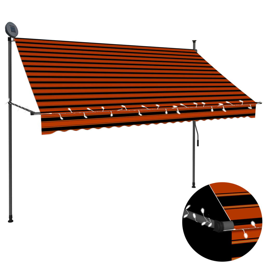 Manual Retractable Awning With Led