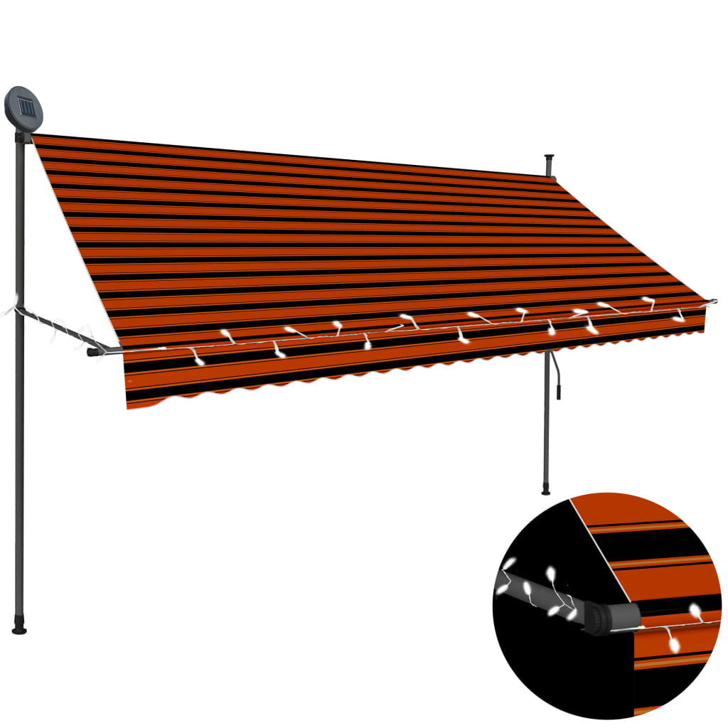 Manual Retractable Awning With Led