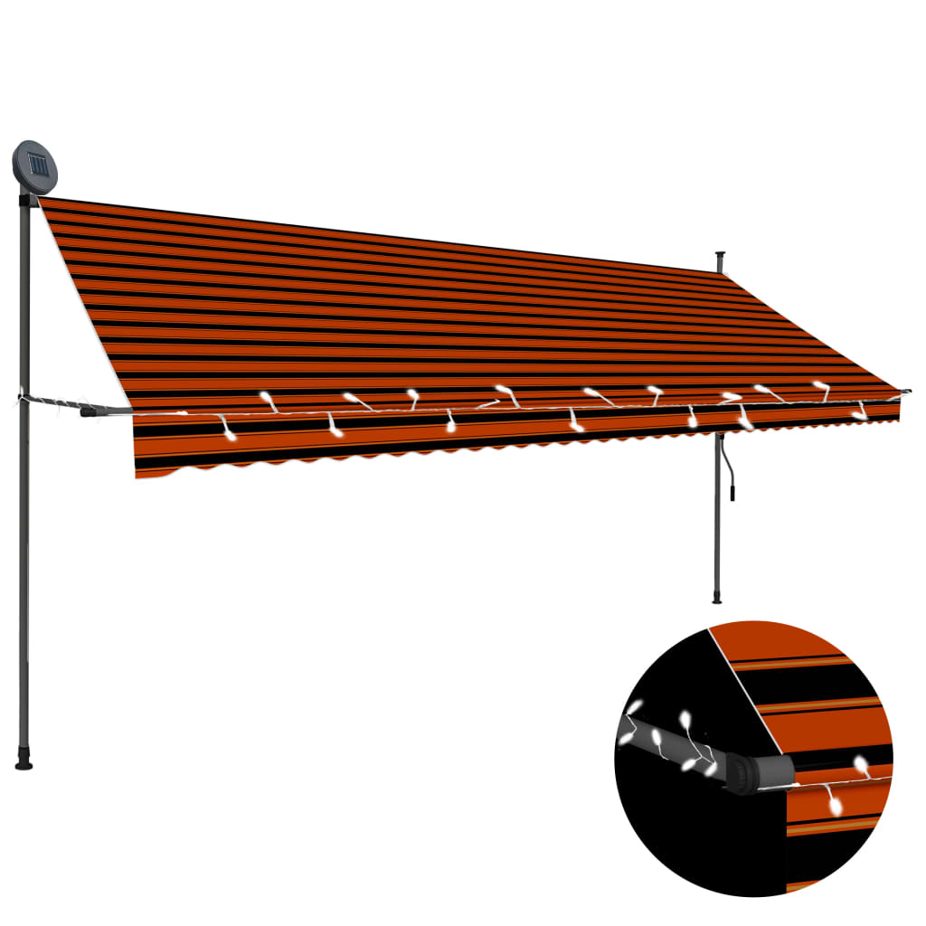 Manual Retractable Awning With Led