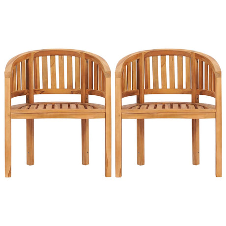Banana Chairs 2 Pcs Solid Teak Wood