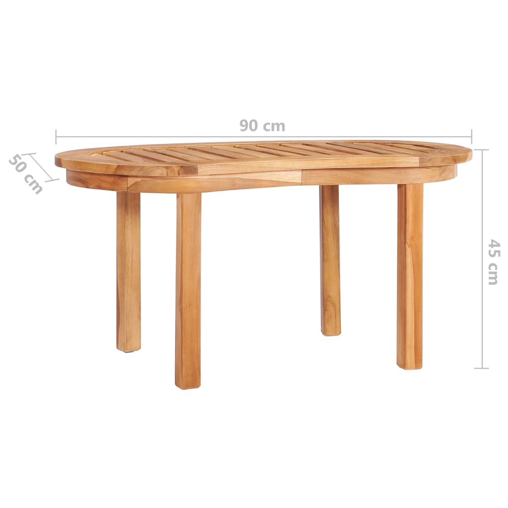 Coffee Table 90X50X45 Cm Solid Teak Wood