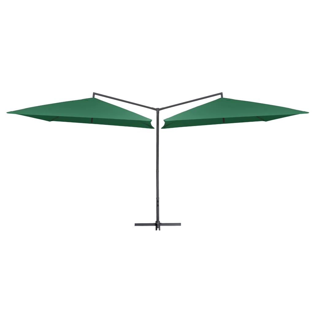 Double Parasol With Steel Pole 250X250 Cm Bordeaux