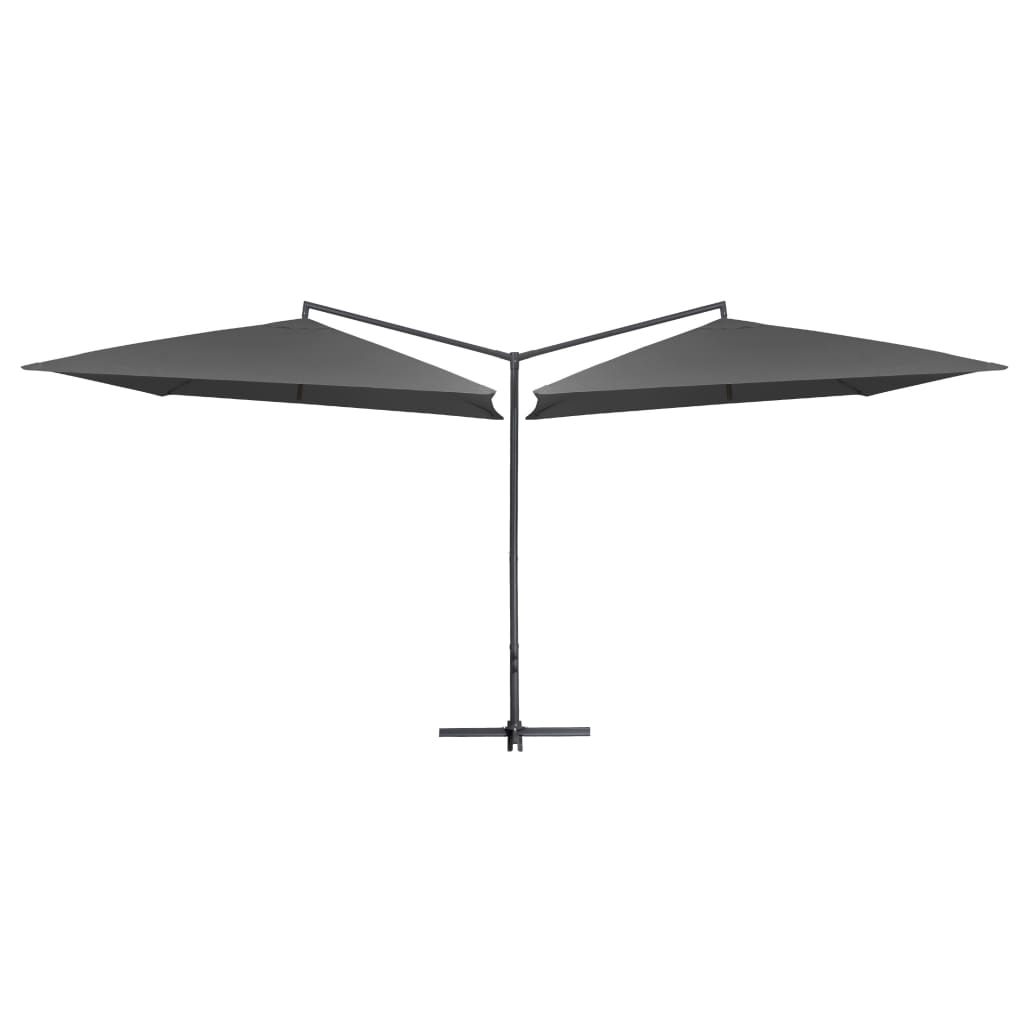 Double Parasol With Steel Pole 250X250 Cm Bordeaux