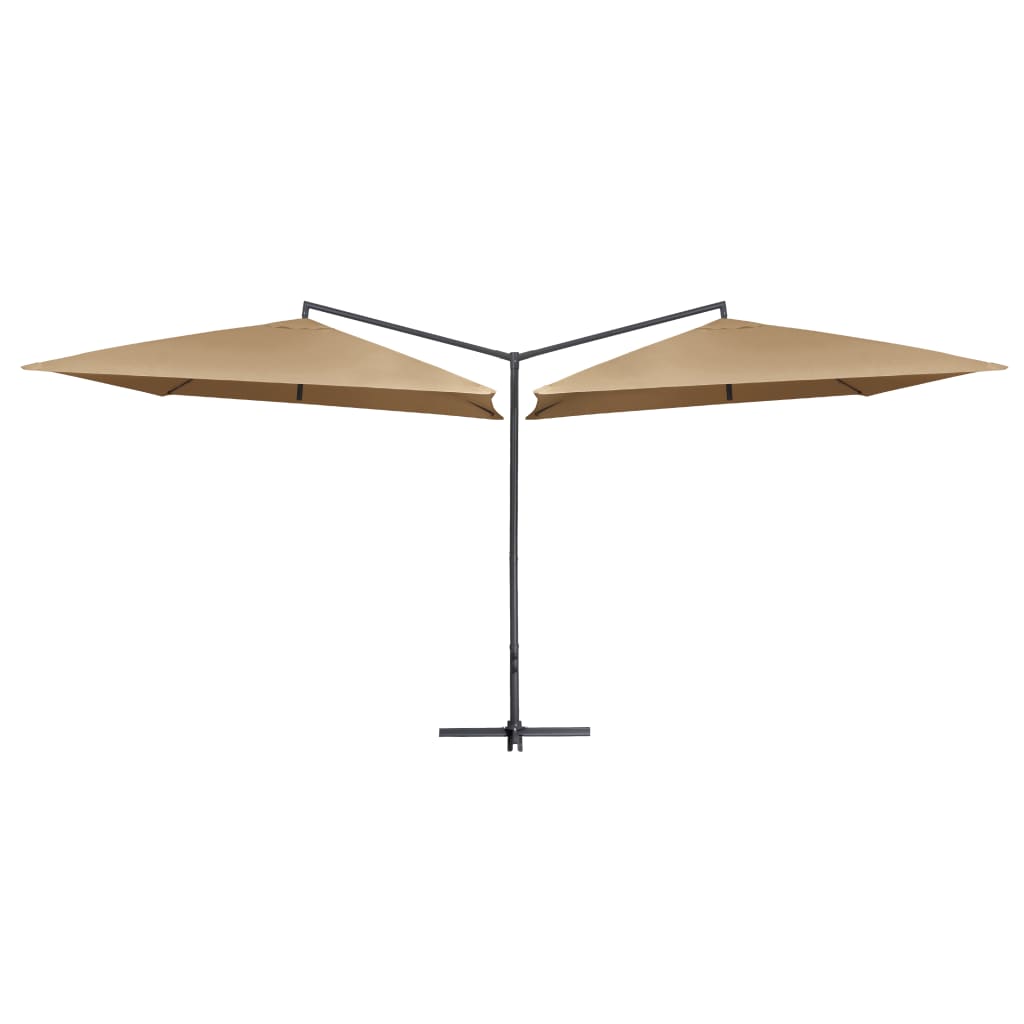 Double Parasol With Steel Pole 250X250 Cm Bordeaux