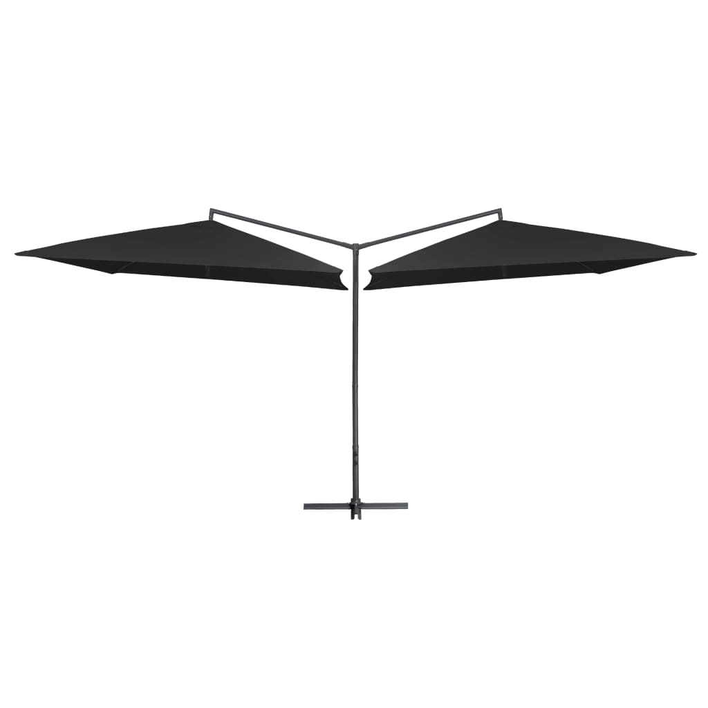 Double Parasol With Steel Pole 250X250 Cm Bordeaux