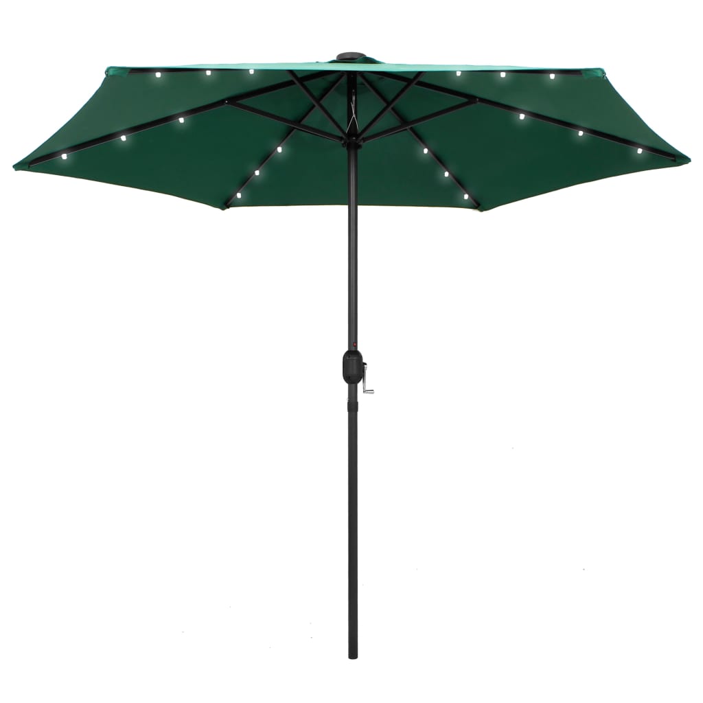 Garden Parasol With Led Lights And Aluminium Pole 270 Cm