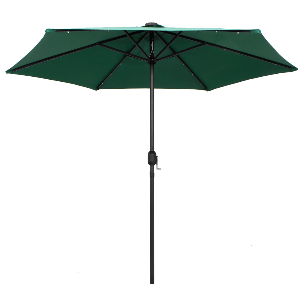 Garden Parasol With Led Lights And Aluminium Pole 270 Cm