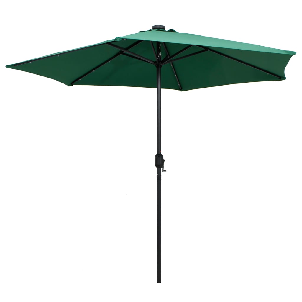 Garden Parasol With Led Lights And Aluminium Pole 270 Cm