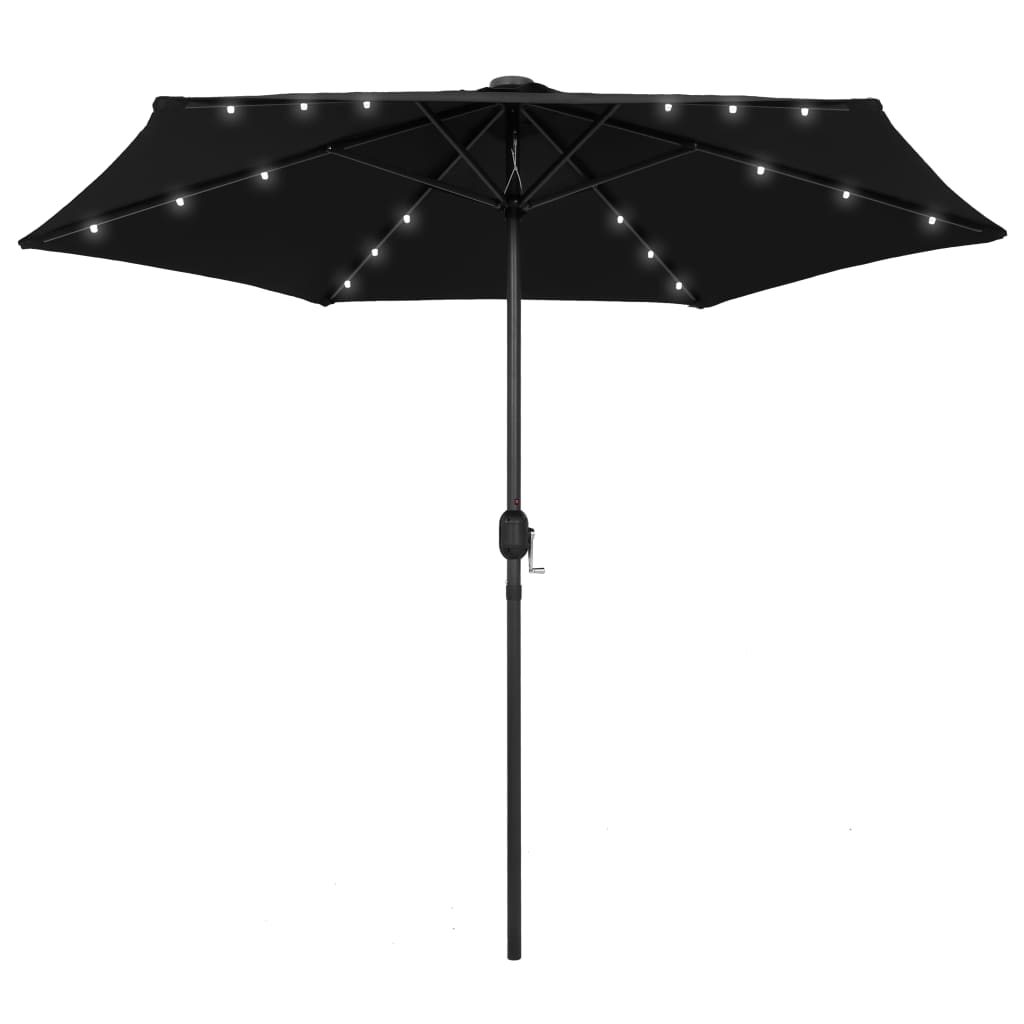 Garden Parasol With Led Lights And Aluminium Pole 270 Cm