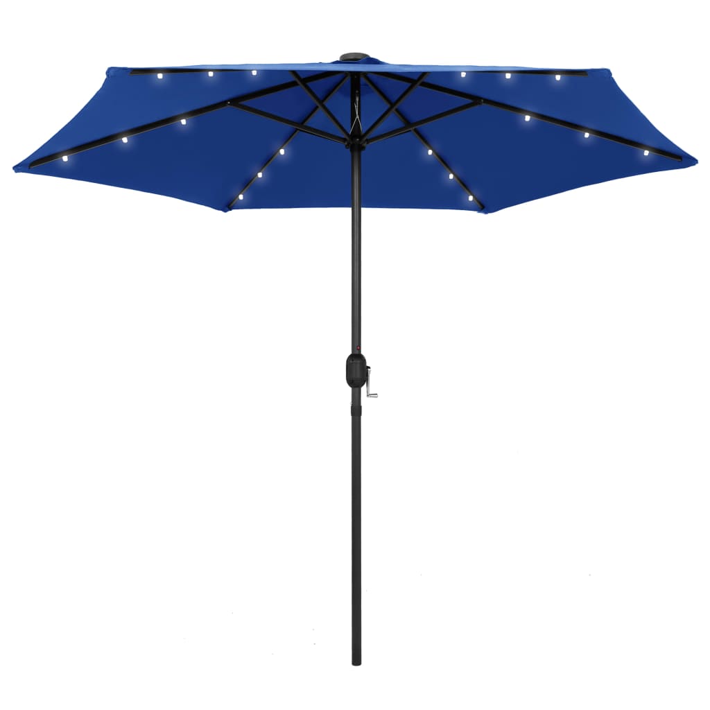 Garden Parasol With Led Lights And Aluminium Pole 270 Cm