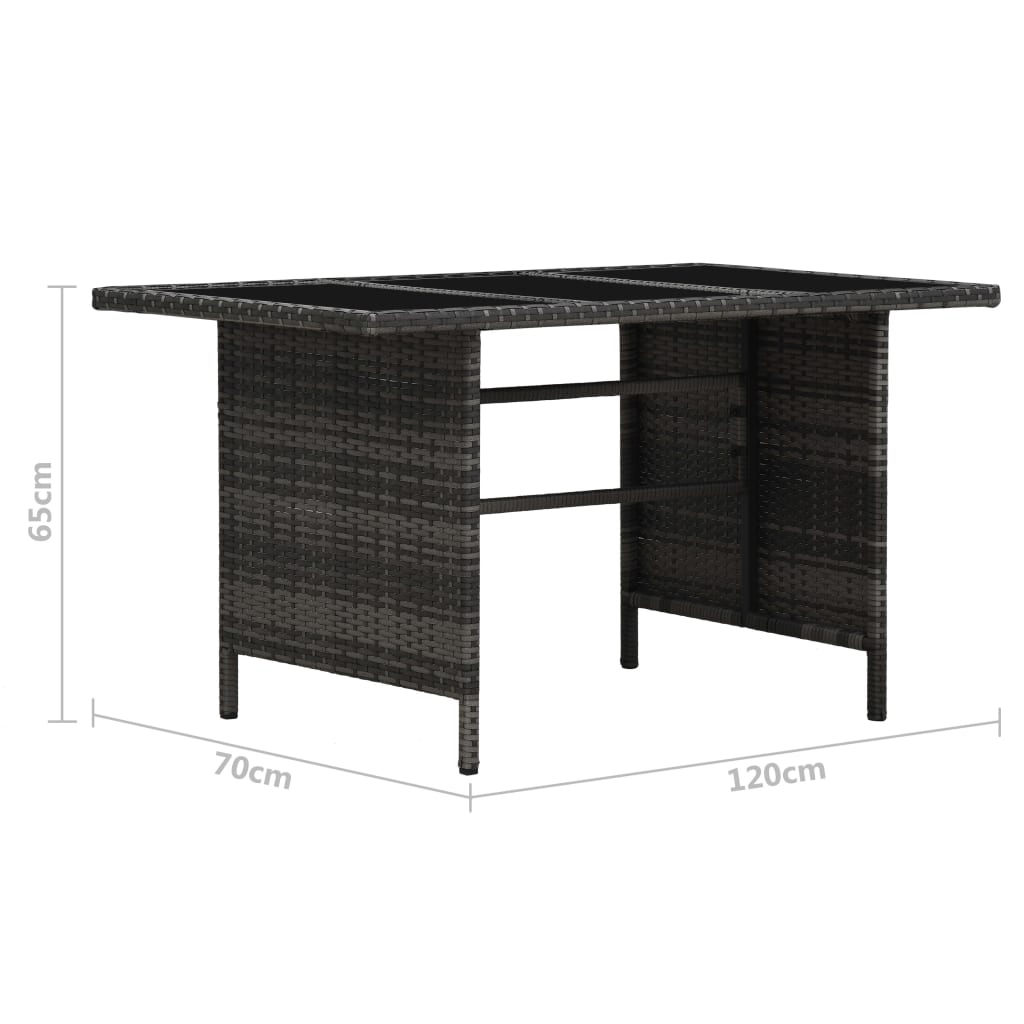 4 Piece Garden Lounge Set With Cushions Poly Rattan Grey