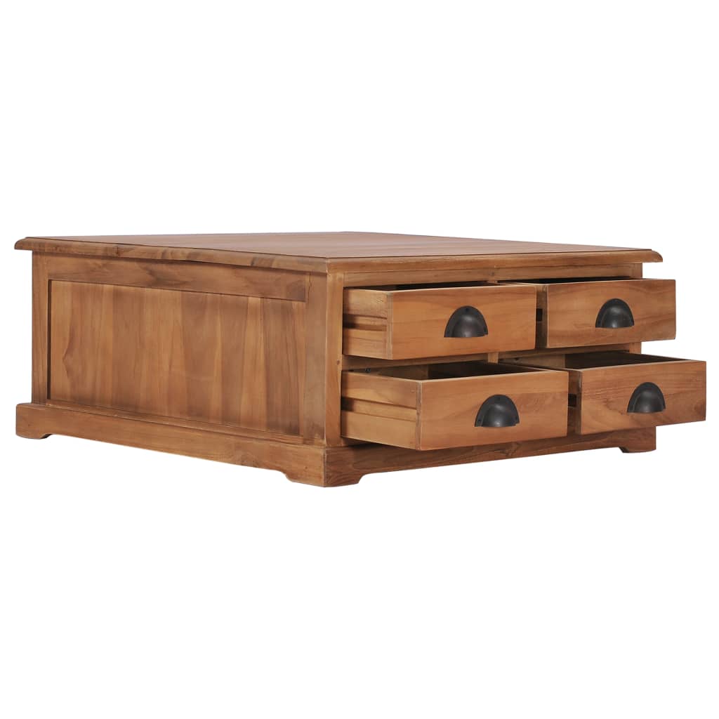 Coffee Table 68X68X30 Cm Solid Teak Wood