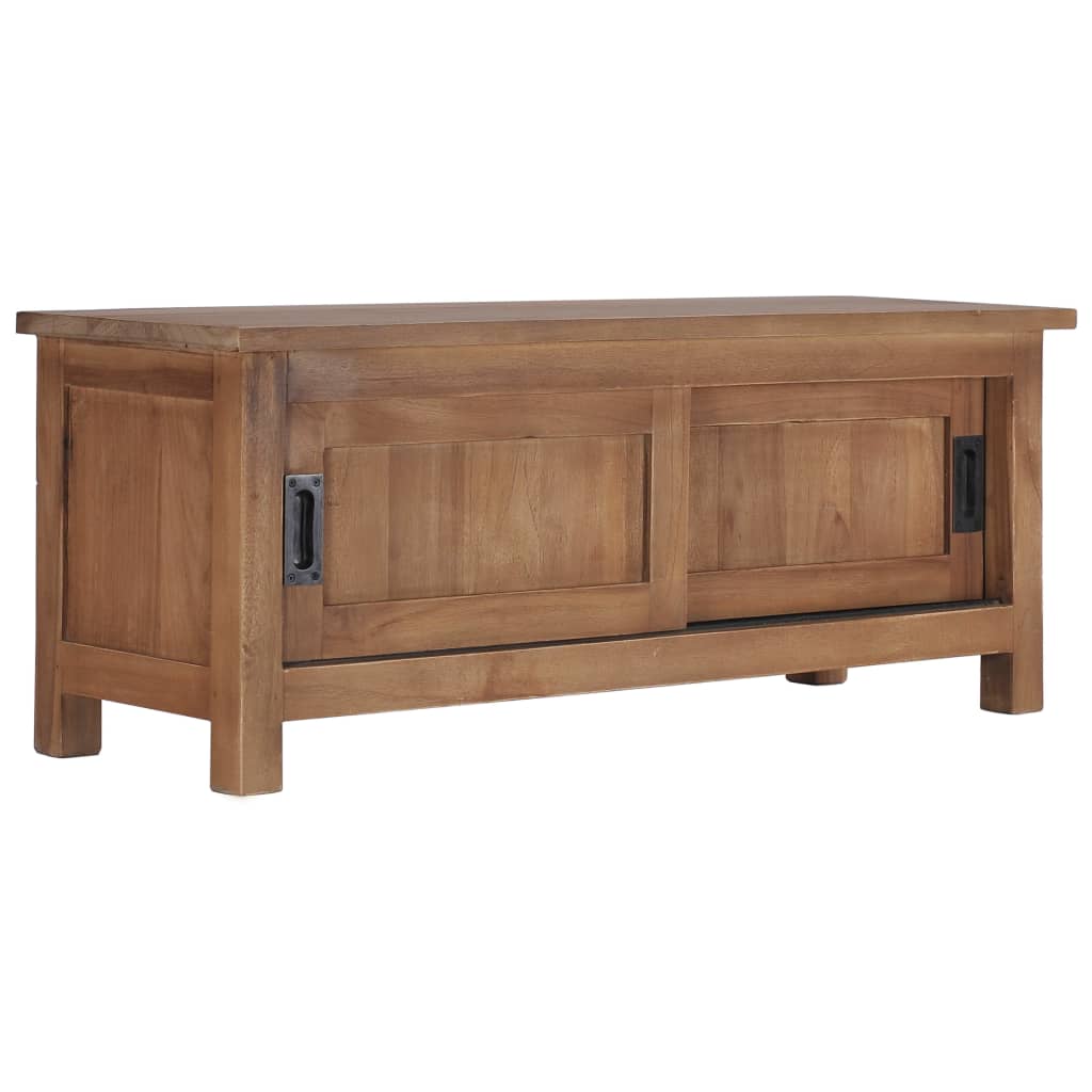 Tv Cabinet 90X30X35 Cm Solid Teak Wood