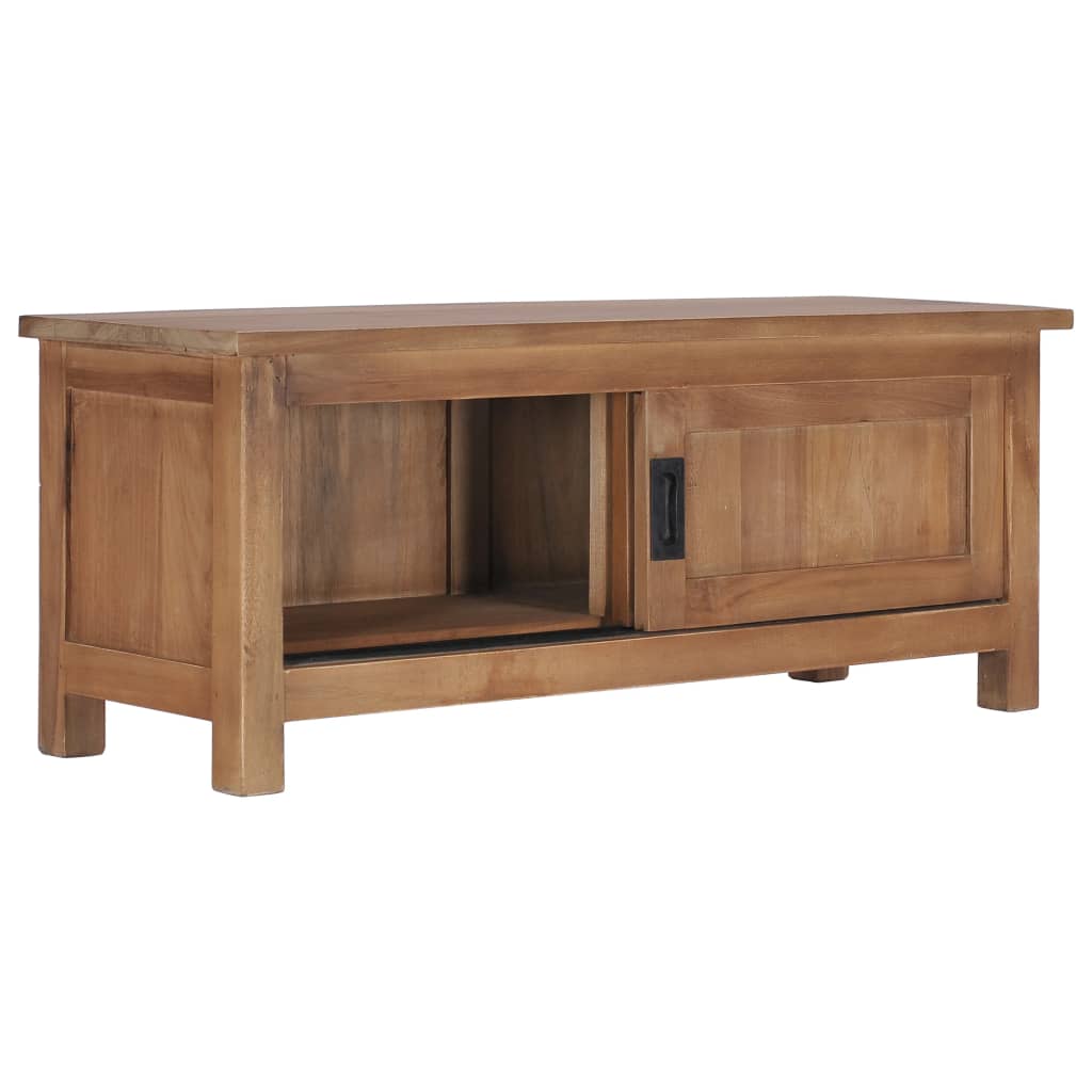 Tv Cabinet 90X30X35 Cm Solid Teak Wood