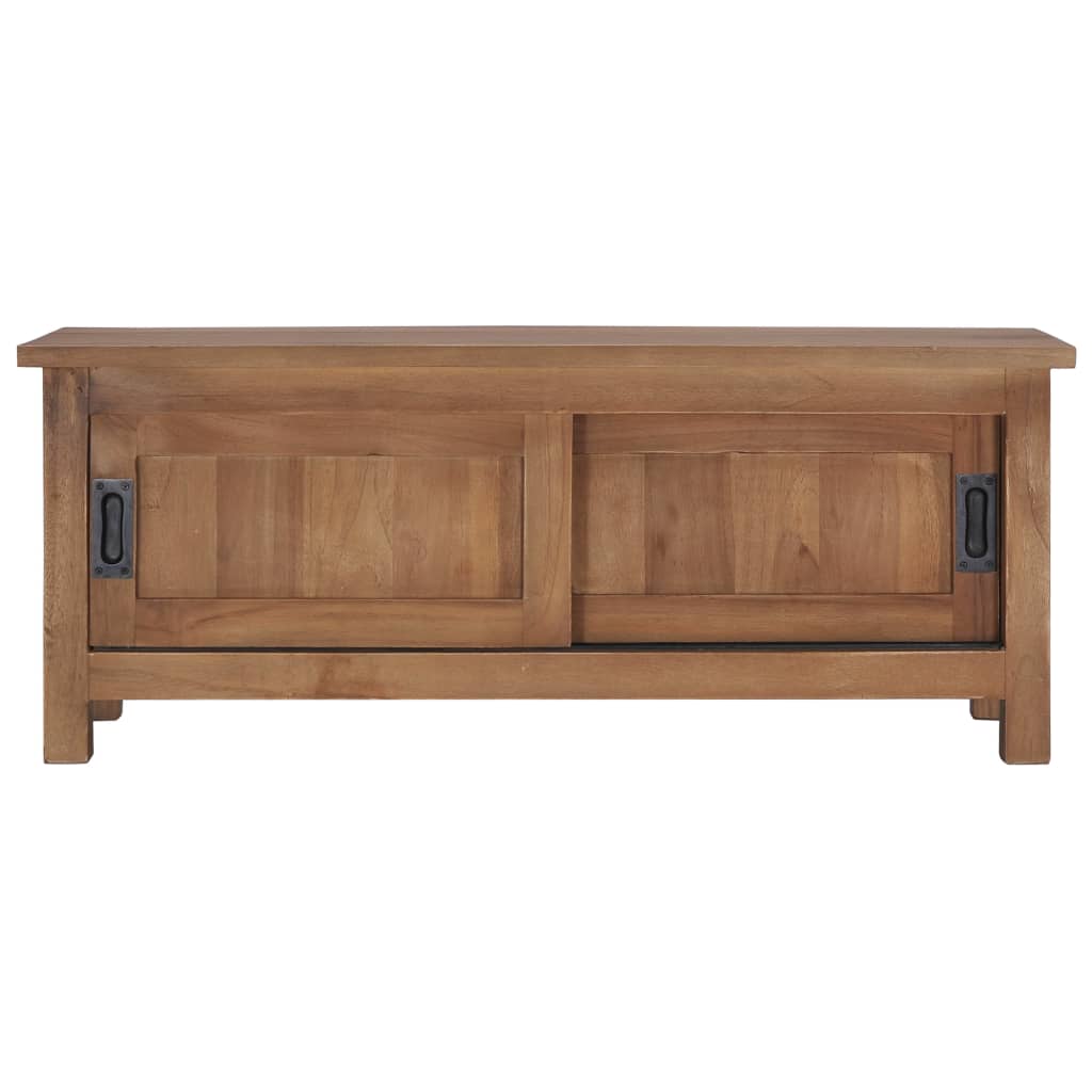 Tv Cabinet 90X30X35 Cm Solid Teak Wood