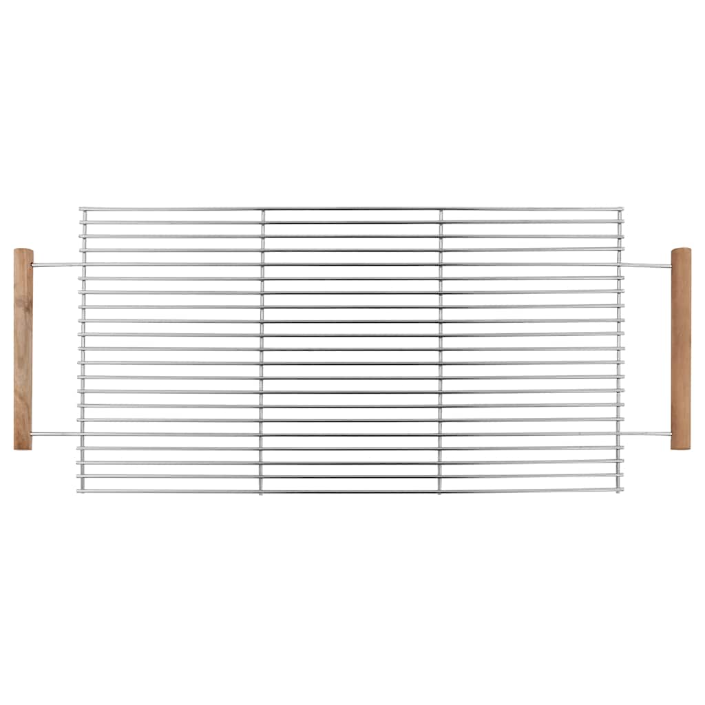 Xxl Trolley Charcoal Bbq Grill Stainless Steel With 2 Shelves