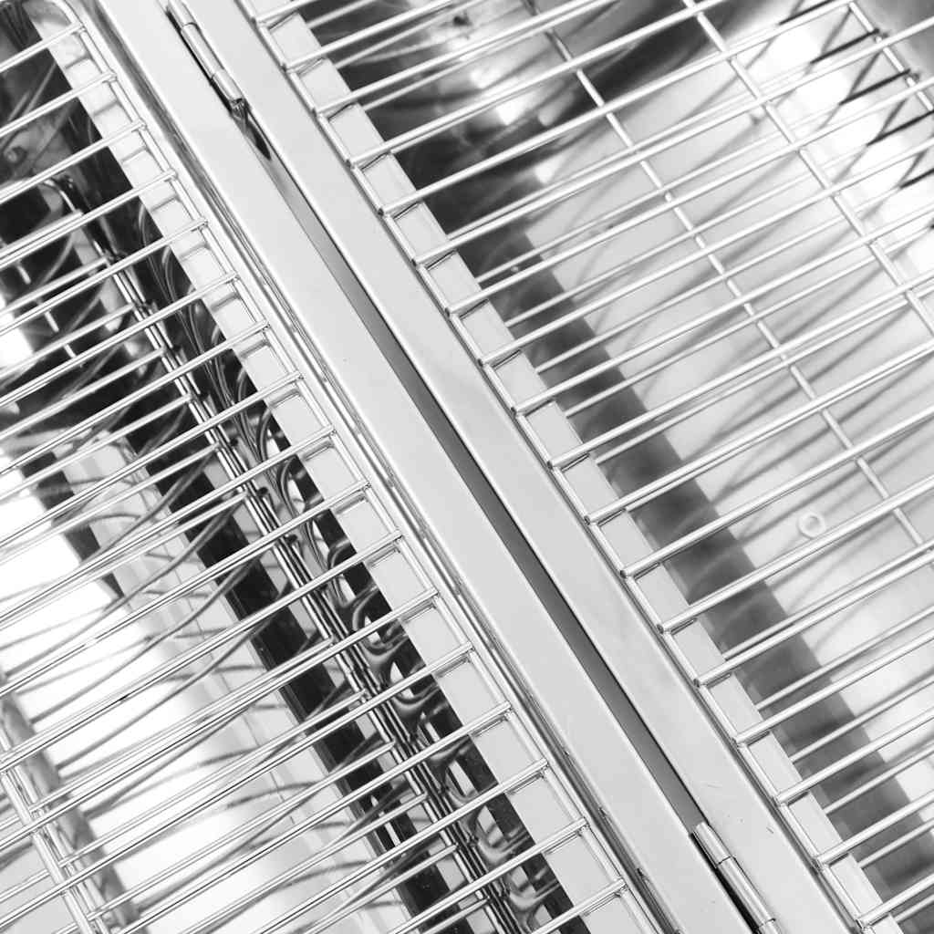 Portable Tabletop Charcoal Bbq Grill Stainless Steel Double Grids