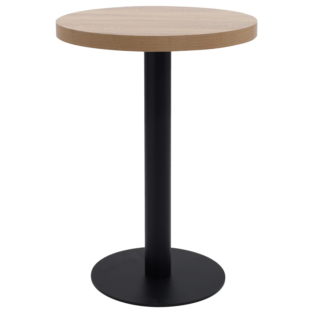 Bistro Table Light Brown 60 Cm Mdf