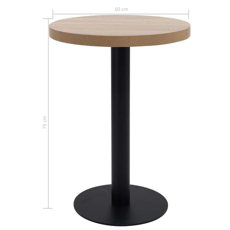 Bistro Table Light Brown 60 Cm Mdf