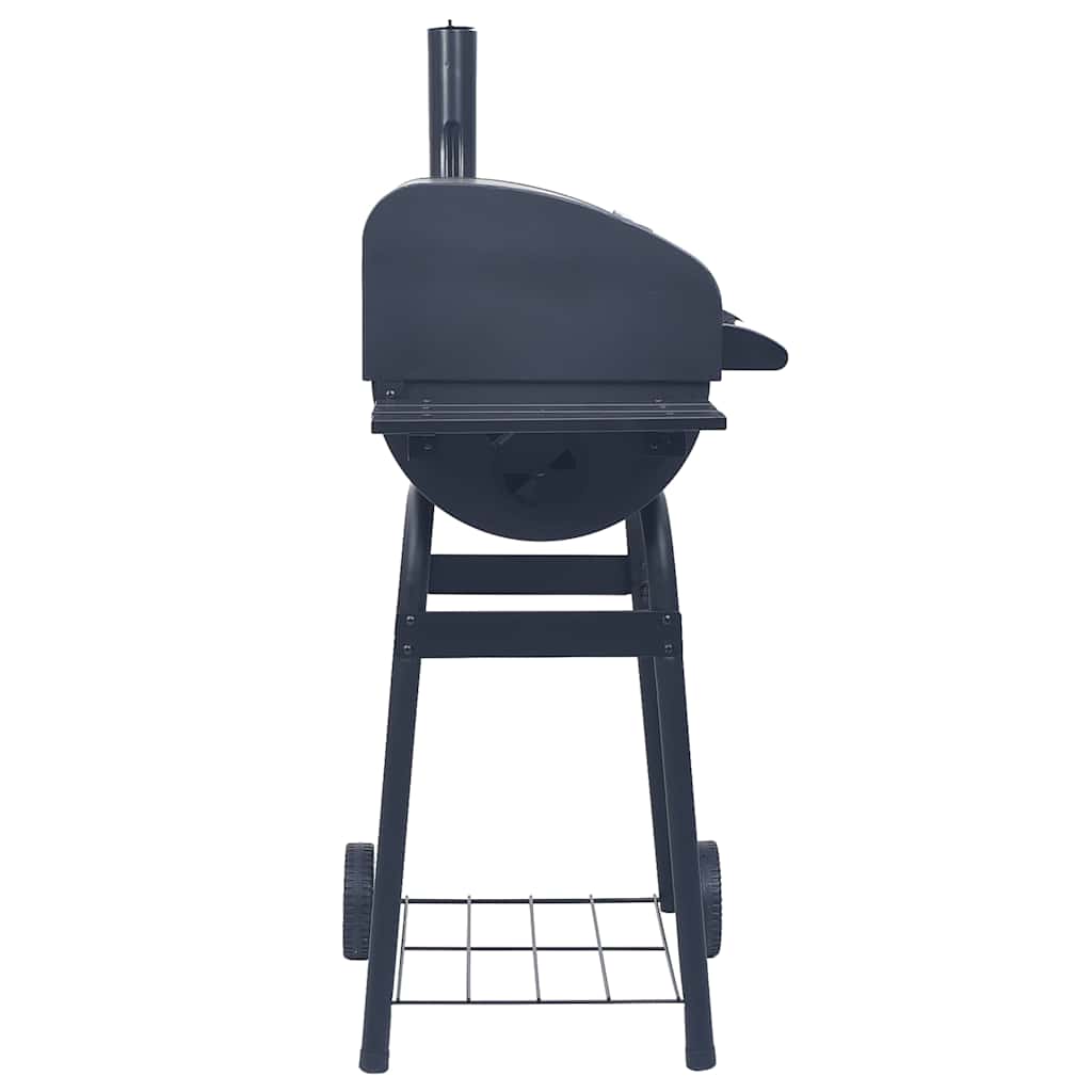 Charcoal Bbq Grill Smoker With Bottom Shelf Black
