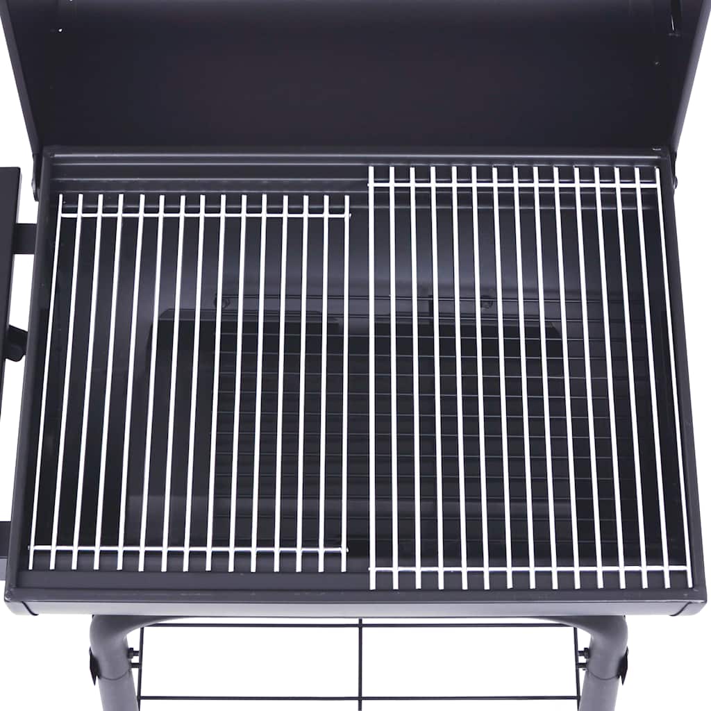 Charcoal Bbq Grill Smoker With Bottom Shelf Black