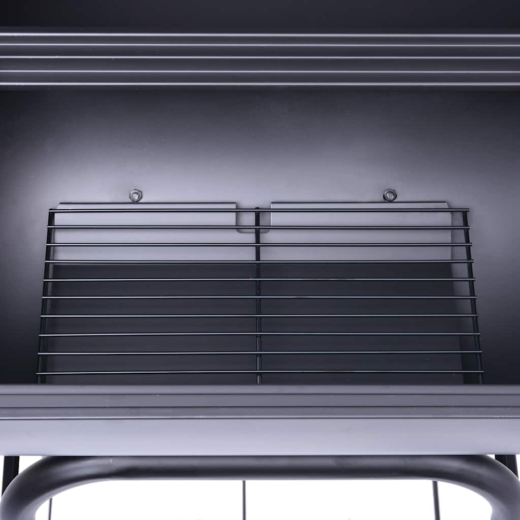 Charcoal Bbq Grill Smoker With Bottom Shelf Black