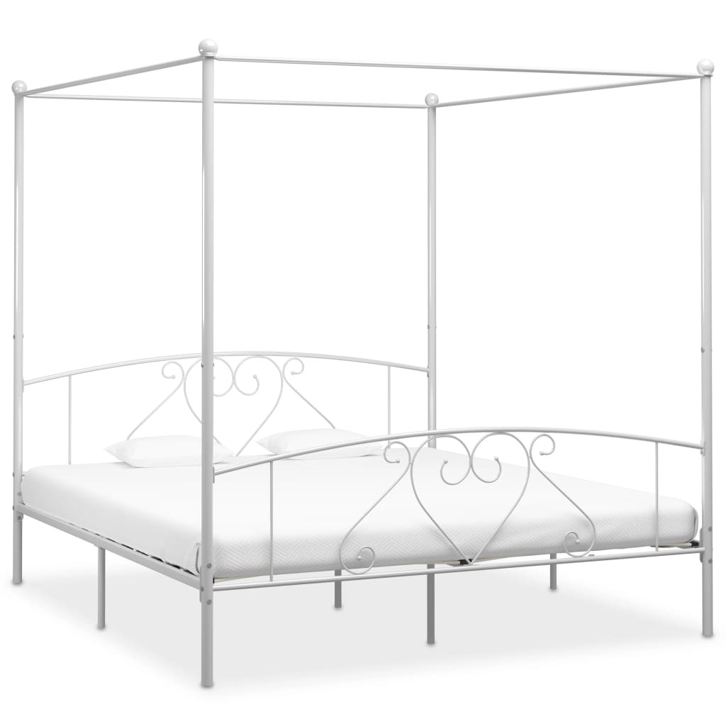Bed Frame Without Mattress With Canopy Super King Metal