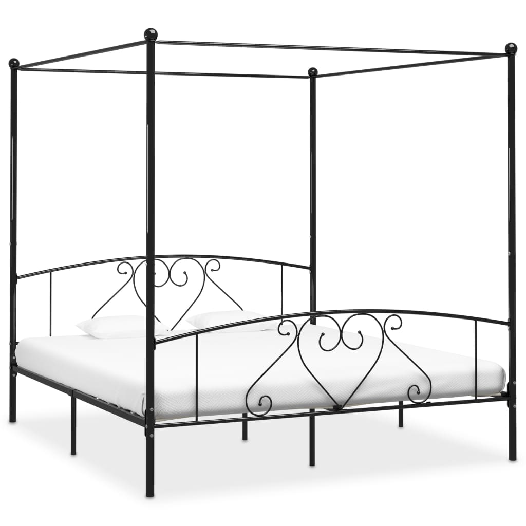 Bed Frame Without Mattress With Canopy Super King Metal
