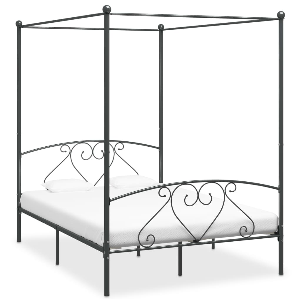 Bed Frame Without Mattress With Canopy Super King Metal