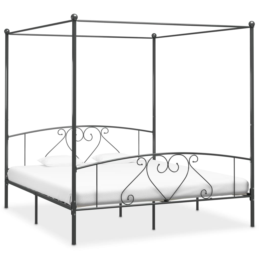 Bed Frame Without Mattress With Canopy Super King Metal