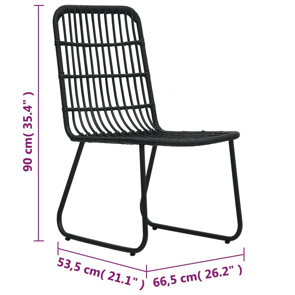 Garden Chairs 2 Pcs Poly Rattan