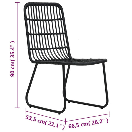 Garden Chairs 2 Pcs Poly Rattan