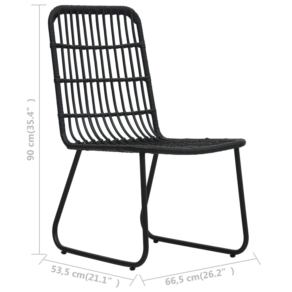 3 Piece Bistro Set Poly Rattan