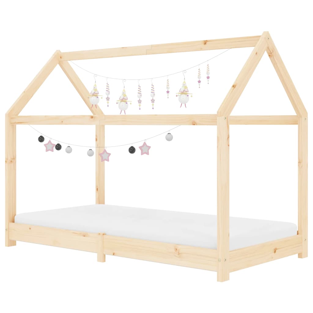 Kids Bed Frame Solid Pine Wood