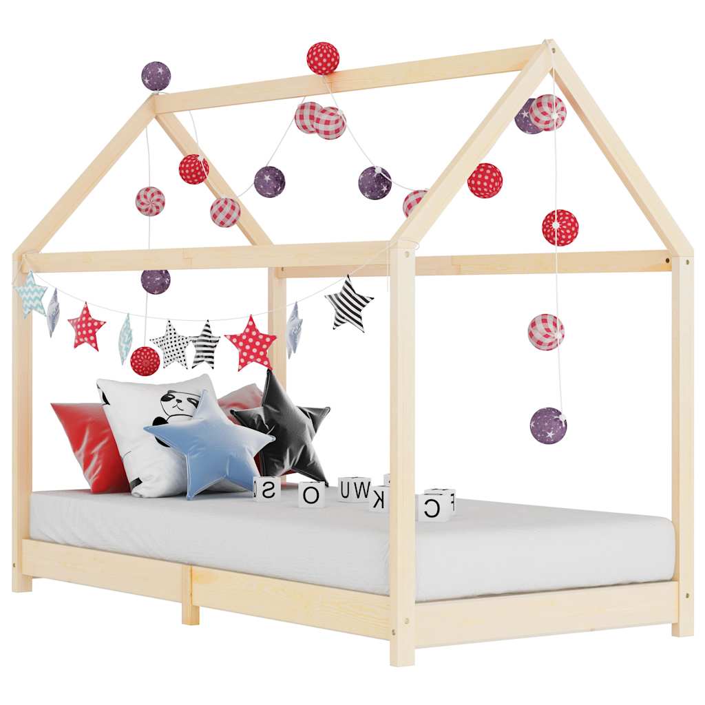 Kids Bed Frame Solid Pine Wood