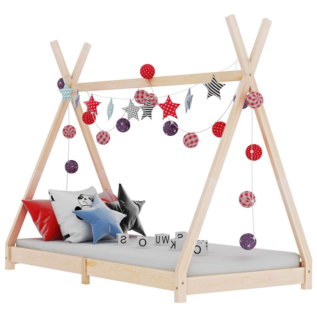 Kids Bed Frame Solid Pine Wood