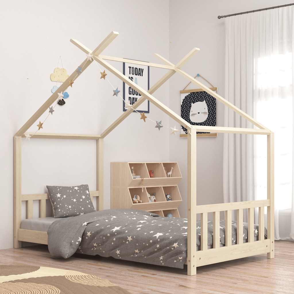 Kids Bed Frame Solid Pine Wood