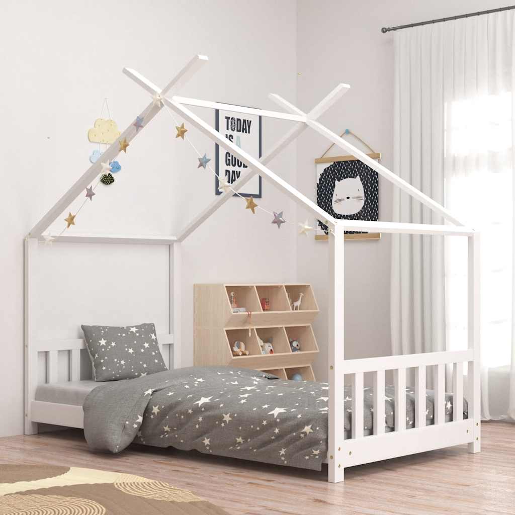 Kids Bed Frame Solid Pine Wood